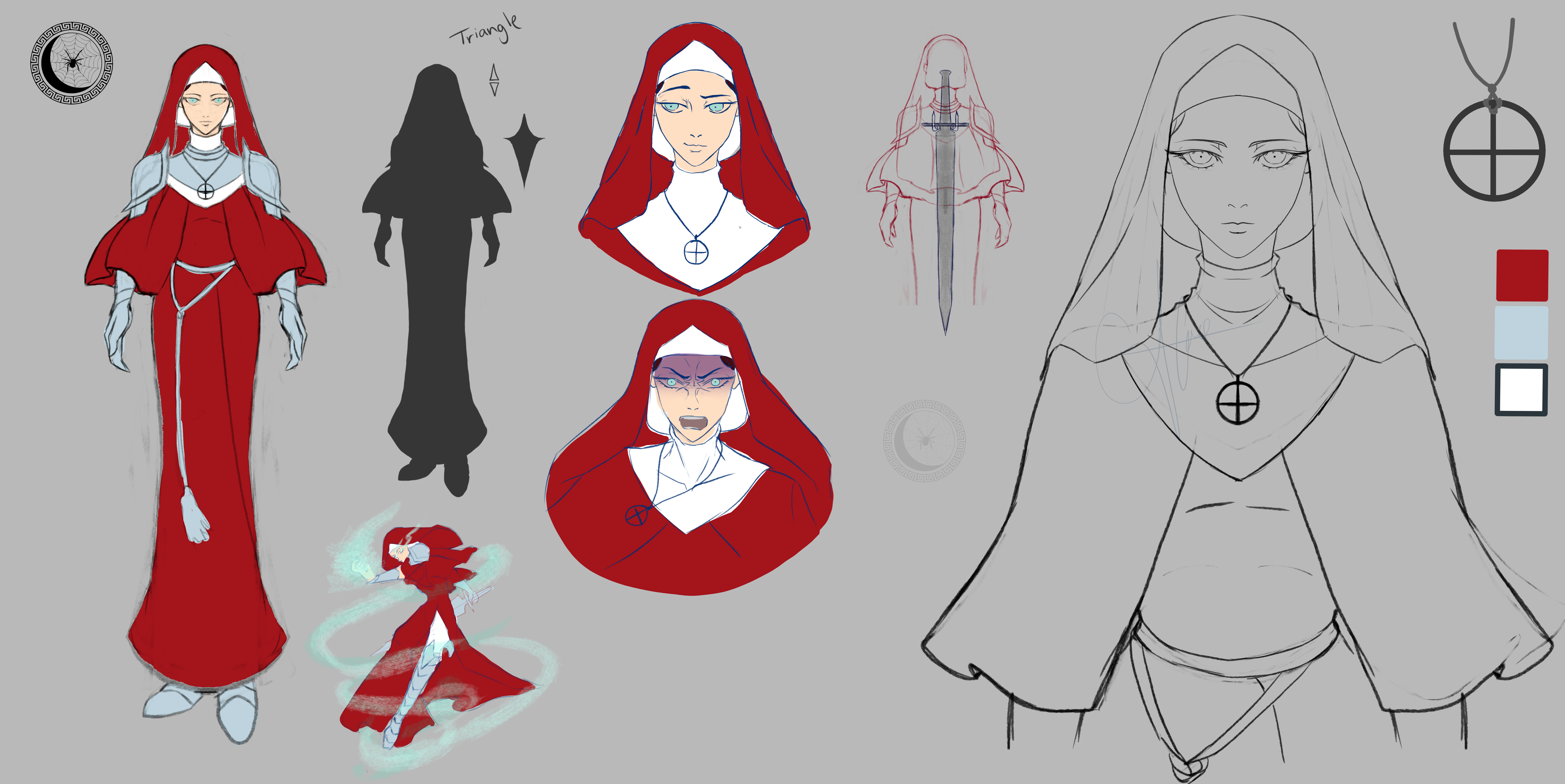 Character Sheet Design: Meet the nun, Eugénie Dubois